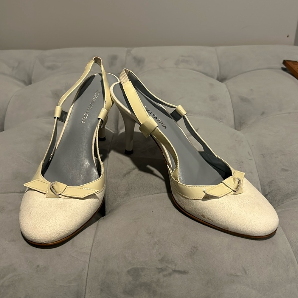 BCBG Maxazria Wedding Shoes Suede Low Heel 6